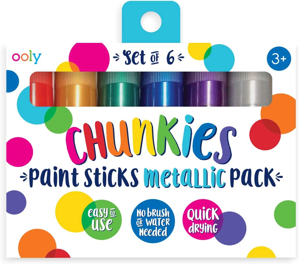 Ooly Chunkies Paint Sticks Metallic Box of Sensory Toys