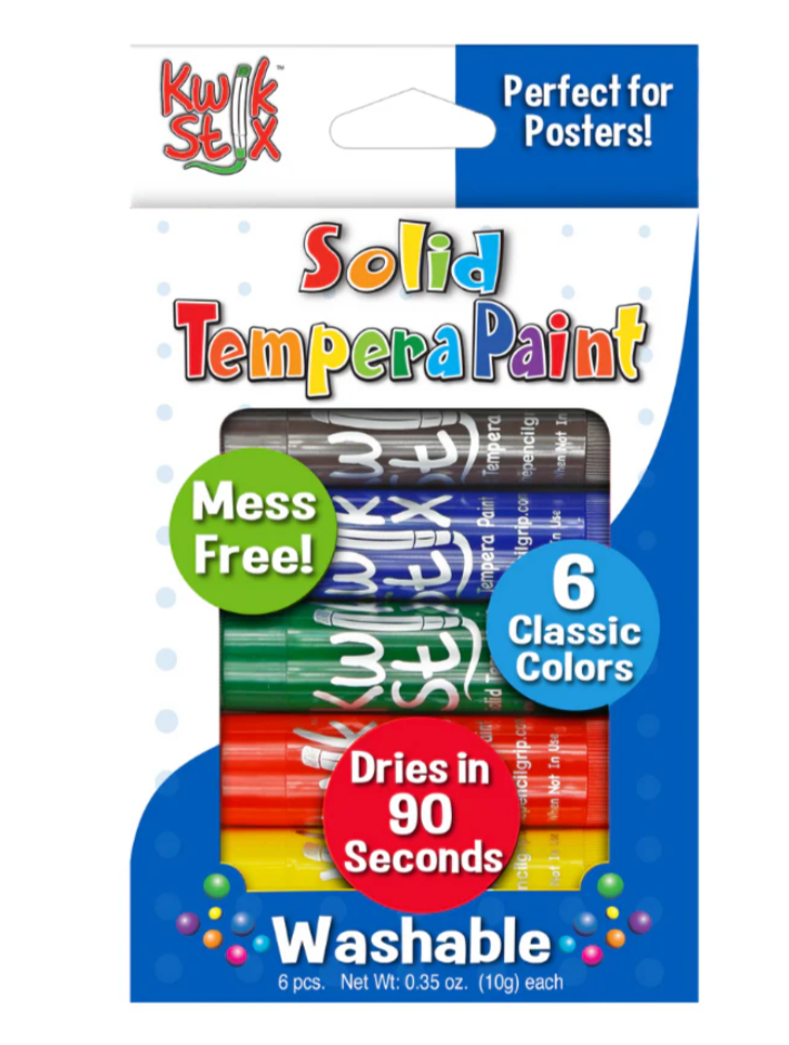 Solid Tempera Paint - Set of 6