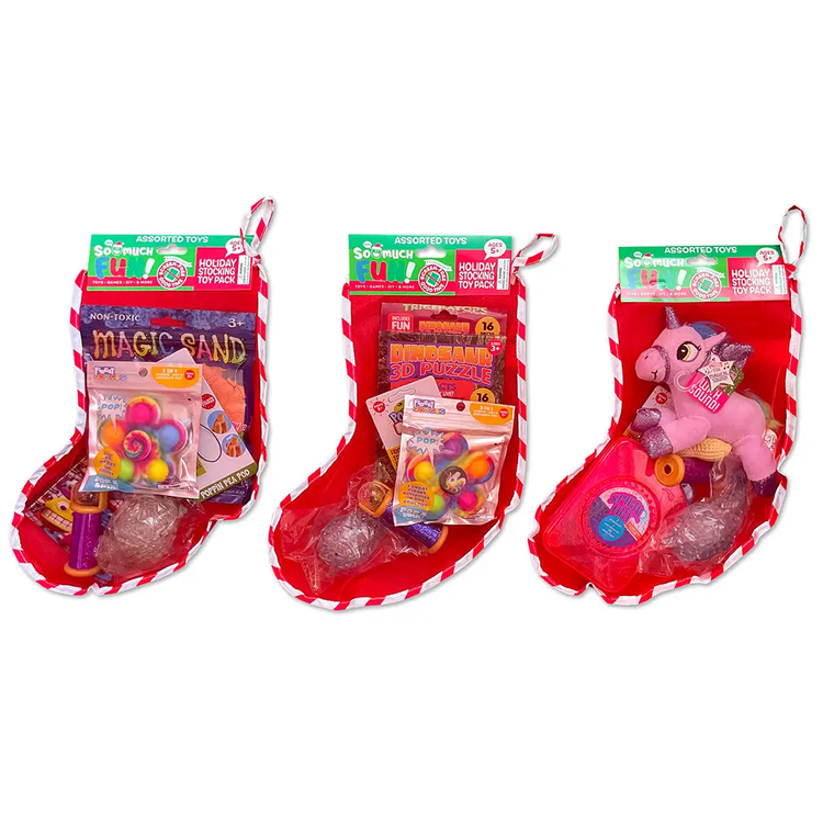 Holiday Stocking Toy Pack 6 Pieces Per Pack