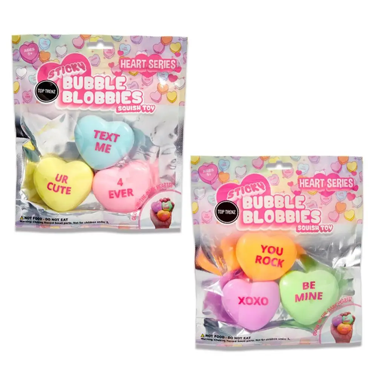 Sticky Bubble Blobbies - Conversation Heart
