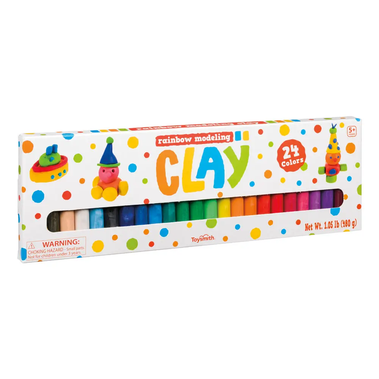 Toysmith Rainbow Modeling Clay, 24 Different Colors