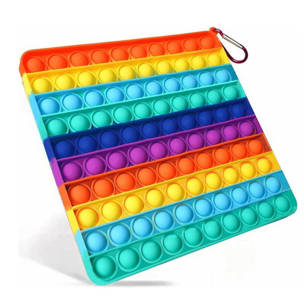 100 Rainbow Square Pop It- Large